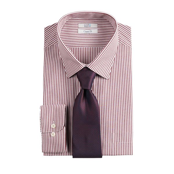 Big & Tall Croft & Barrow® Stretch Collar Dress Shirt and Patterned Tie ...