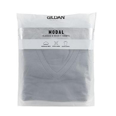 Men's Gildan 3-Pack Platinum Modal V-Neck Tees