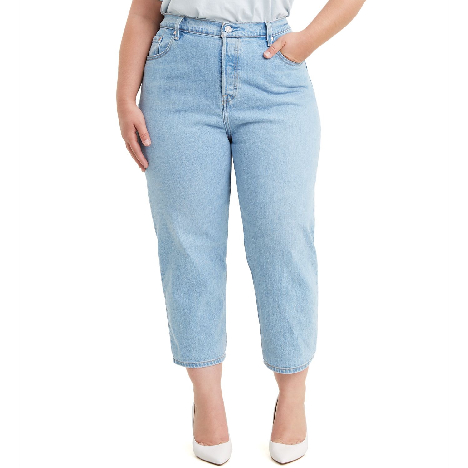 plus size high waisted levi jeans