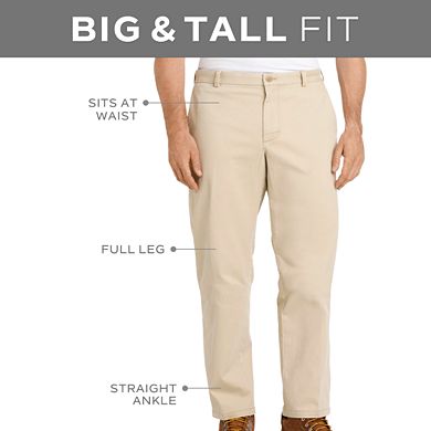 Big & Tall IZOD Twill Flat-Front Pants