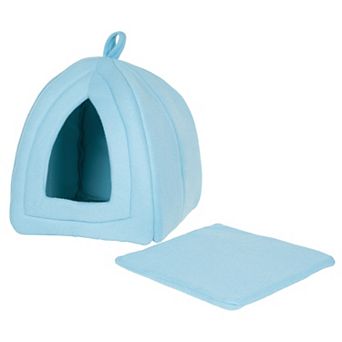 PetMaker Indoor Igloo Cat House Pet Bed with Removable Foam Cushion