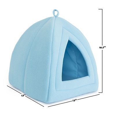 PetMaker Indoor Igloo Cat House Pet Bed with Removable Foam Cushion