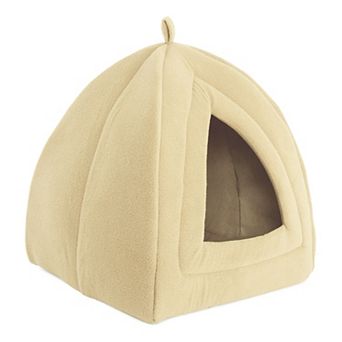 PetMaker Indoor Igloo Cat House Pet Bed with Removable Foam Cushion