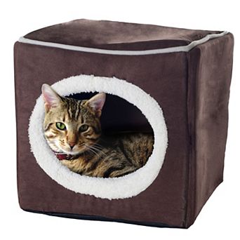 PetMaker Pet Pal Cozy Cave Enclosed Cube Cat Bed