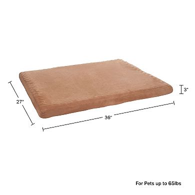 PetMaker Orthopedic 3-Inch Triple Foam Dog Pet Bed with Beige Removable Cover
