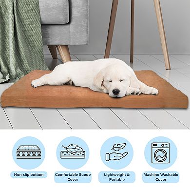 PetMaker Orthopedic 3-Inch Triple Foam Dog Pet Bed with Beige Removable Cover