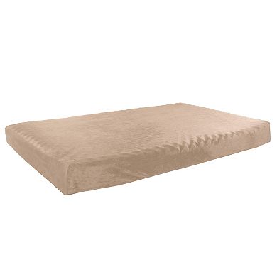 PetMaker 2-Layer Orthopedic Egg Crate Memory Foam Dog Pet Bed with Beige Washable Cover