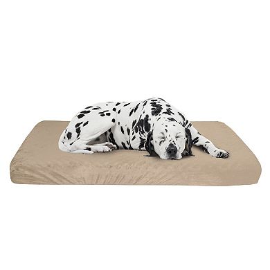 PetMaker 2-Layer Orthopedic Egg Crate Memory Foam Dog Pet Bed with Washable Cover