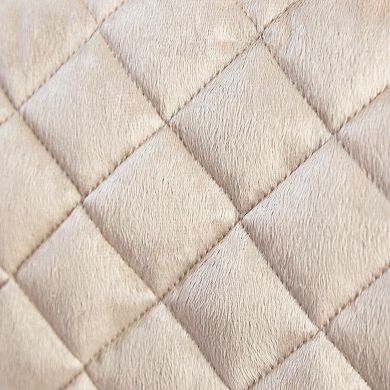 PetMaker 38" x 36" Beige Water-Resistant Pet Couch Cover Bed with Memory Foam Bolster for Dogs and Cats