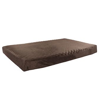 PetMaker 2-Layer Orthopedic Egg Crate Memory Foam Dog Pet Bed with Brown Washable Cover