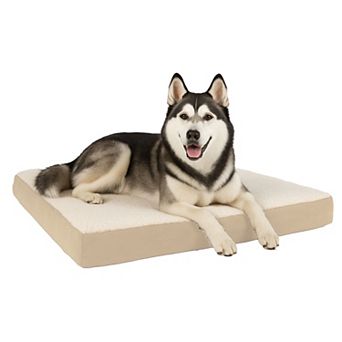 PetMaker Pet Pal Orthopedic Sherpa Top Pet Bed with Memory Foam and Removable Cover