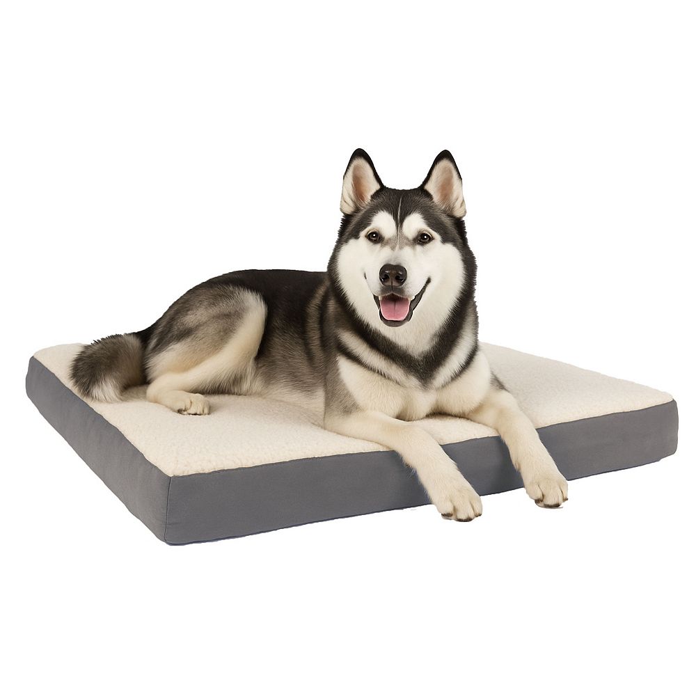 Picture of PetMaker Orthopedic Sherpa Top Pet Bed with Memory Foam and Removable Cover