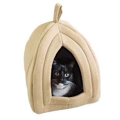 PetMaker Pet Pal Beige Igloo Cat Pet Bed with Removable Cushion