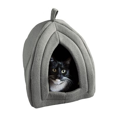PetMaker Pet Pal Gray Igloo Cat Pet Bed with Removable Cushion