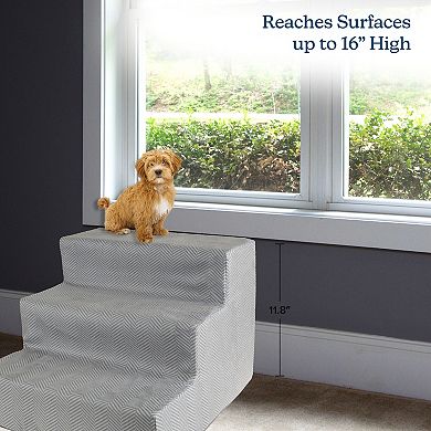 PetMaker Pet Pal High Density Foam Pet Stairs 3 Steps with Washable Cover