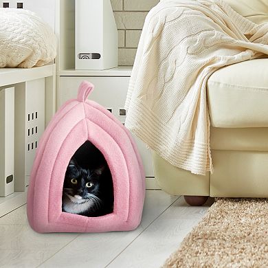 PetMaker Pet Pal Pink Igloo Cat Pet Bed with Removable Cushion