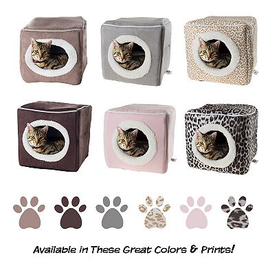 PetMaker Pet Pal Cave Cat Pet Bed with Removable Cushion Pad