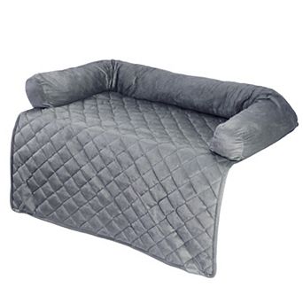 PetMaker Pet Pal Furniture Protector 35" x 35" Gray Pet Cover for Dogs & Cats with Shredded Memory Foam