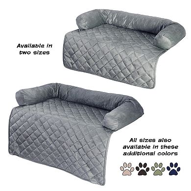 PetMaker Pet Pal Furniture Protector 35" x 35" Gray Pet Cover for Dogs & Cats with Shredded Memory Foam