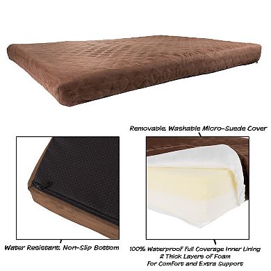 PetMaker Pet Pal Indoor/Outdoor Waterproof Memory Foam Pet Bed