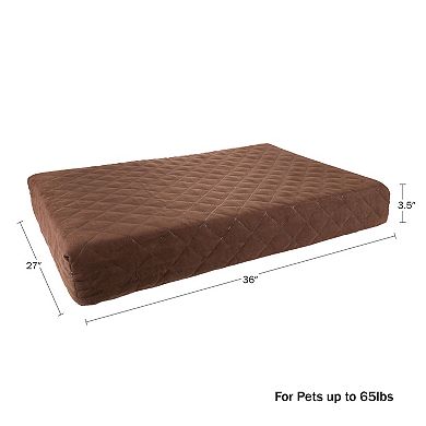 PetMaker Pet Pal Brown Indoor/Outdoor Waterproof Memory Foam Pet Bed