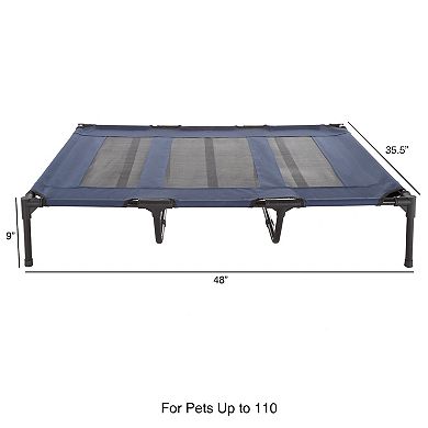 PetMaker Pet Pal Blue Portable Indoor/Outdoor Elevated Pet Cot-Style Bed