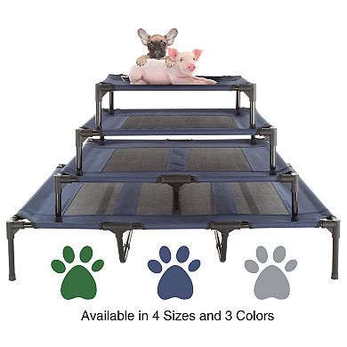 PetMaker Pet Pal Blue Portable Indoor/Outdoor Elevated Pet Cot-Style Bed
