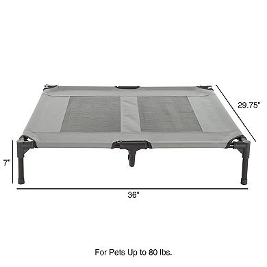 PetMaker Pet Pal Gray Portable Indoor/Outdoor Elevated Pet Cot-Style Bed