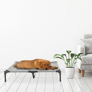 PetMaker Pet Pal Gray Portable Indoor/Outdoor Elevated Pet Cot-Style Bed