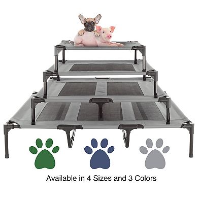 PetMaker Pet Pal Gray Portable Indoor/Outdoor Elevated Pet Cot-Style Bed