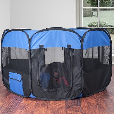 PetMaker Portable Pop-Up Dog Playpen Kennel with Zipper Top