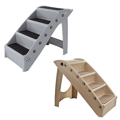 PetMaker Pet Pal 4-Step Folding Plastic Pet Stairs