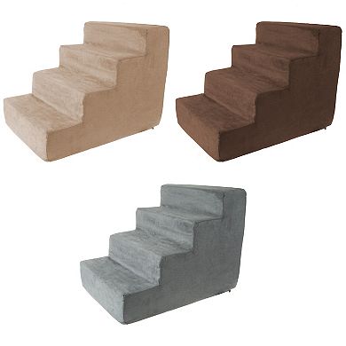 PetMaker Pet Pal High Density Foam Pet Stairs 4 Steps with Washable Cover