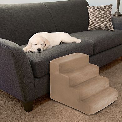 PetMaker Pet Pal High Density Foam Pet Stairs 4 Steps with Washable Cover
