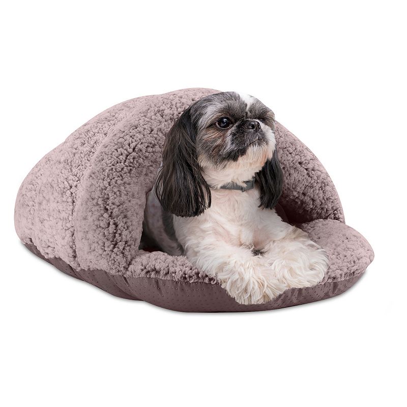 Sleepy Pet Slipper Oval Cuddler Pet Bed, Light Pink, Large