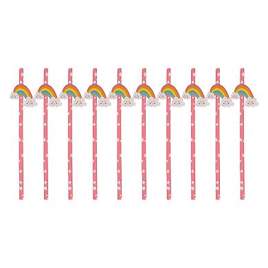 Talking Tables Rainbow Paper Straws 10-Pack