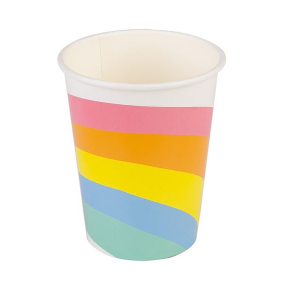 Pack Of 8 Rainbow Party Cups Paper Cups Rainbow Party Decor