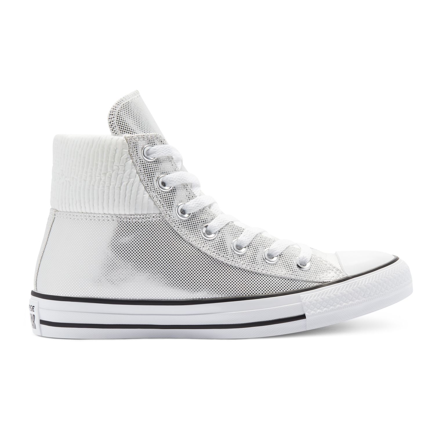 white and silver converse