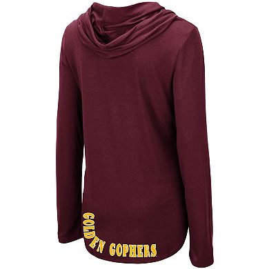 Women's Colosseum Maroon Minnesota Golden Gophers My Lover Lightweight Hooded Long Sleeve T-Shirt