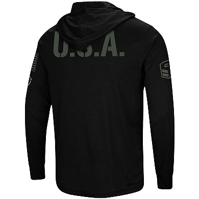 Men's Colosseum Black LSU Tigers OHT Military Appreciation Hoodie Long Sleeve T-Shirt