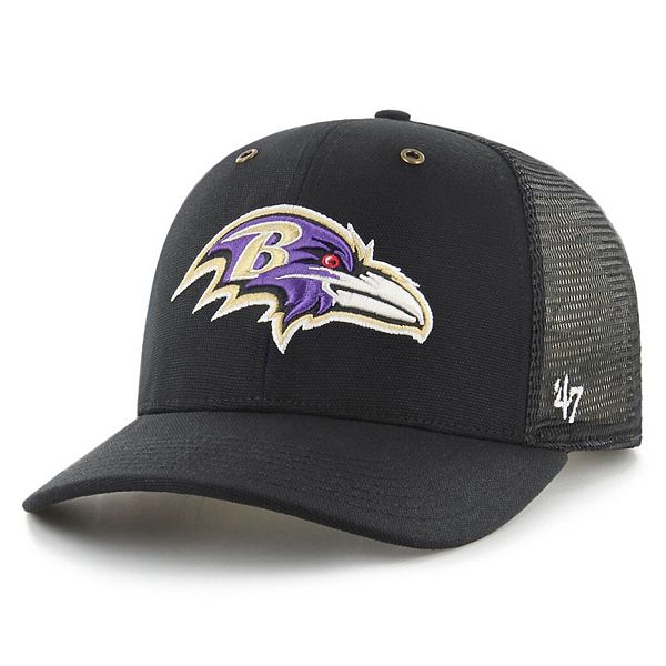 Men's Carhartt x '47 Black Baltimore Ravens MVP Trucker Snapback Hat