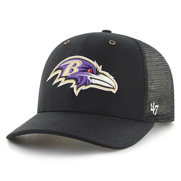 47 Brand Ravens Highline Clean Up Trucker Snapback Hat - Men's