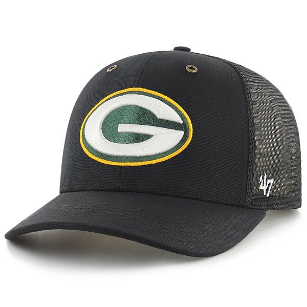 Men's Carhartt x '47 Black Green Bay Packers MVP Trucker Snapback Hat
