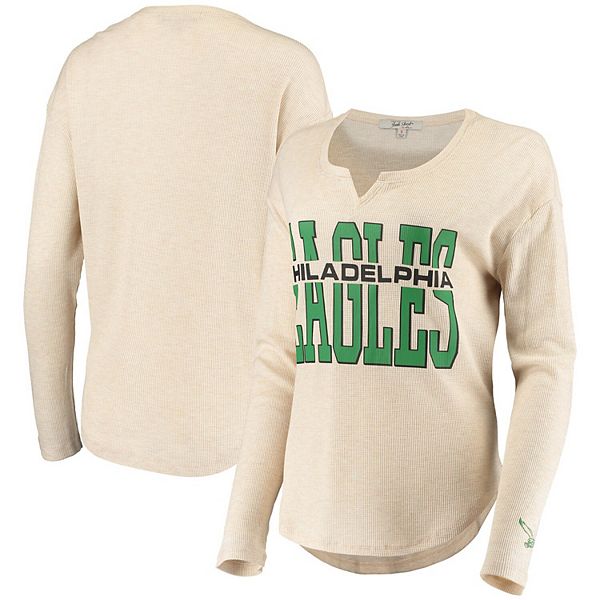 Junk Food Women's Green Bay Packers Thermal Long Sleeve T-Shirt in Oatmeal - Size Medium