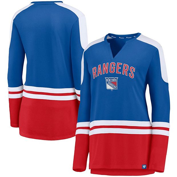 Fanatics Brand / NHL Women's New York Rangers Fashion Blue V-Neck