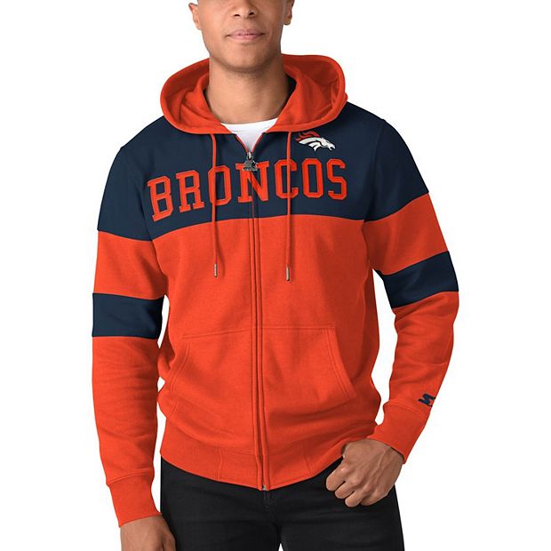 Men's Navy/Orange Denver Broncos Big & Tall Pullover Hoodie