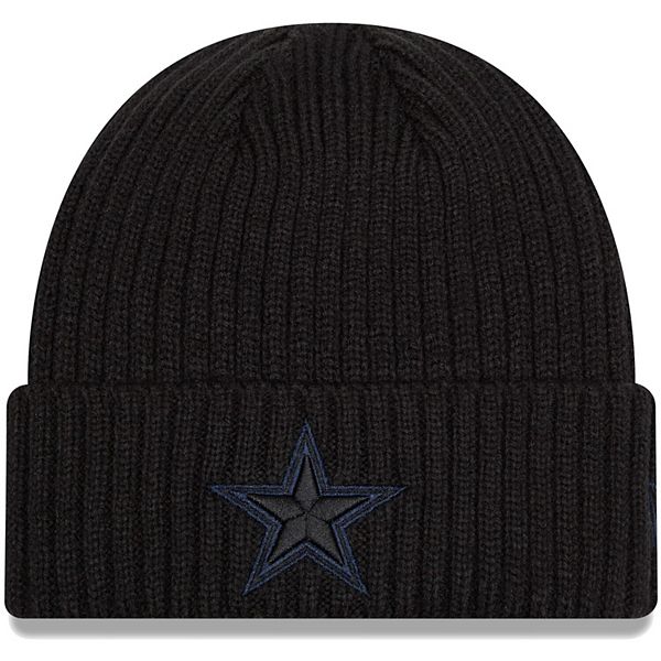 Youth New Era Black Dallas Cowboys Team Core Classic Cuffed Knit Hat