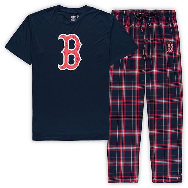 Men's Concepts Sport Navy/Red Boston Red Sox Big & Tall T-Shirt & Flannel  Pants
