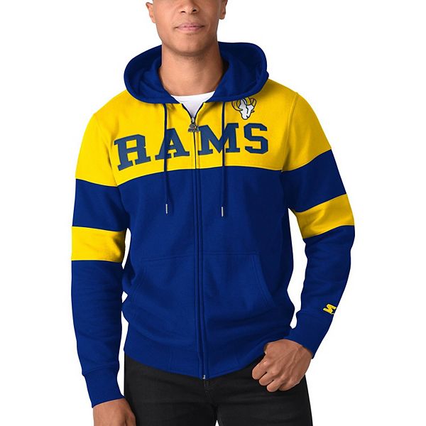 Men's Starter Royal/Gold Los Angeles Rams Winning Team Full-Zip Hoodie