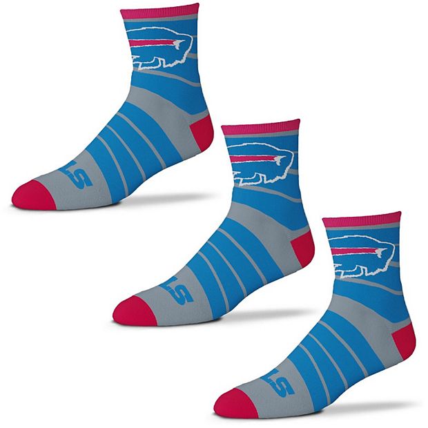 Men's For Bare Feet Buffalo Bills Three-Pack Quad Socks